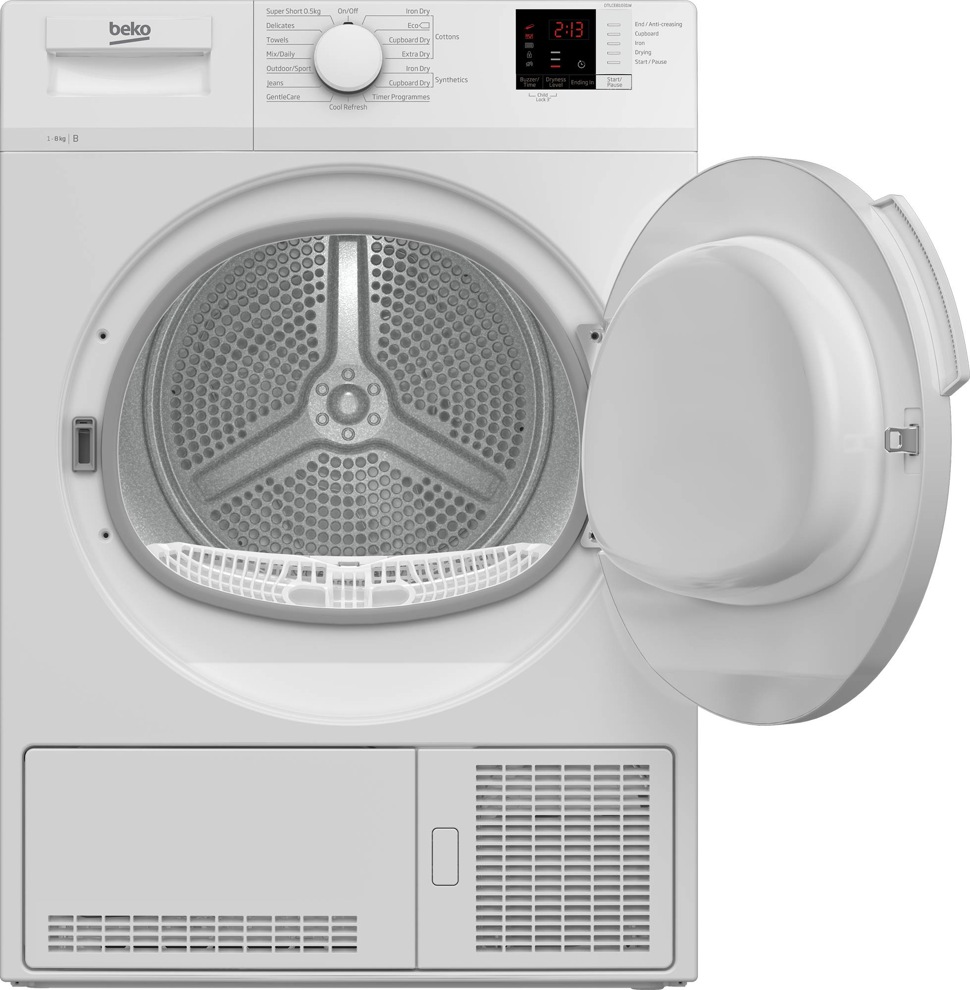 Beko DTLCE81031W tumble dryer Freestanding Front-load – image 3