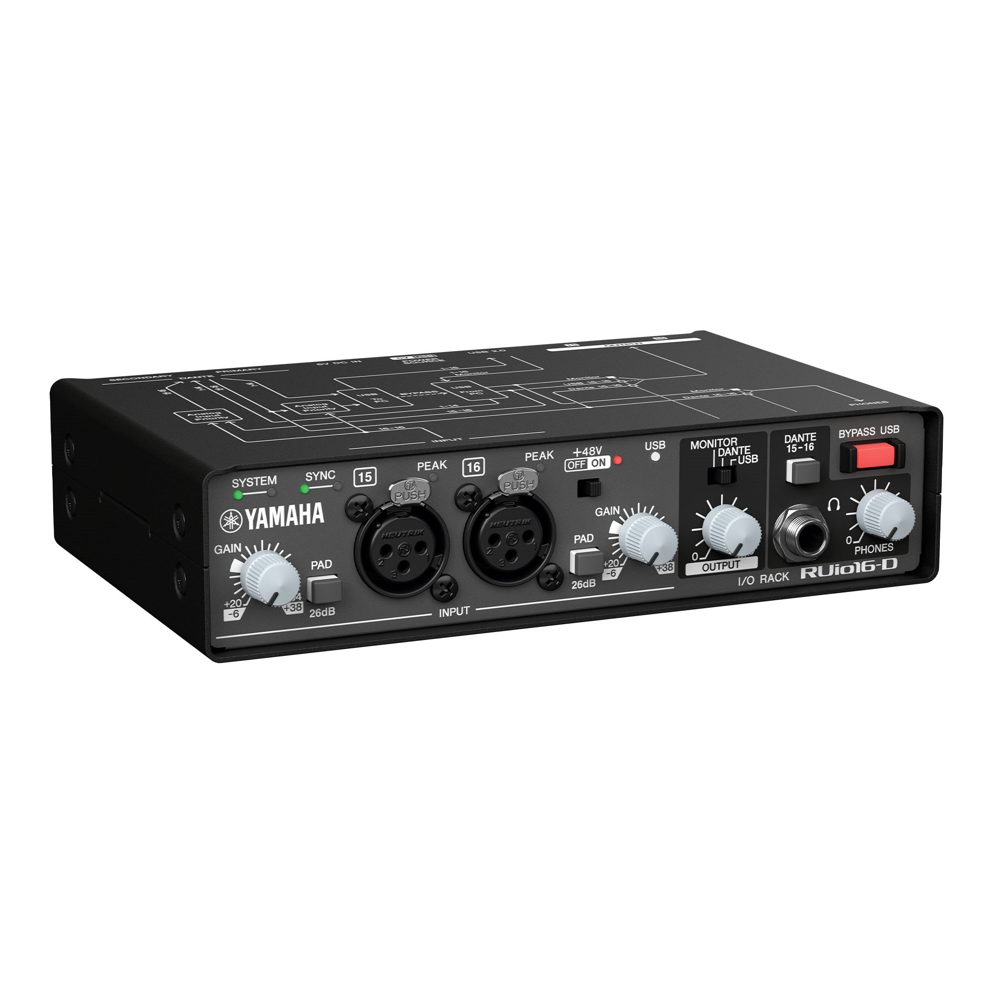Yamaha RUIO16-D digital/analogue I/O module Analog – image 4