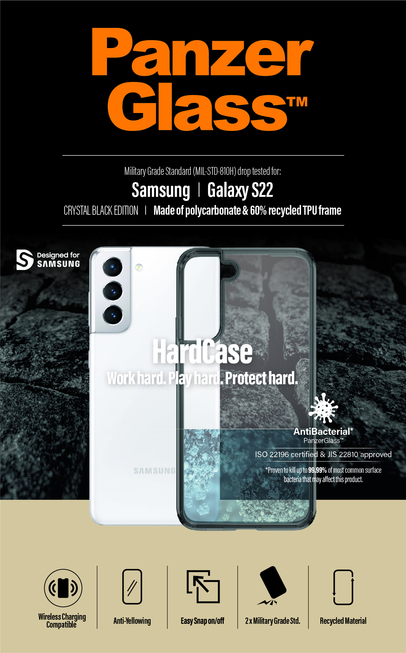 PanzerGlass® HardCase Samsung Galaxy S22 5G - Smokey Black – image 9