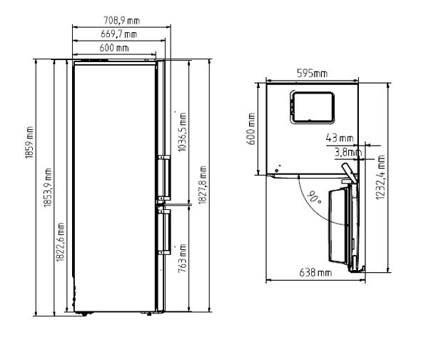 Beko RCNA366I40ZXRN fridge-freezer Freestanding – image 5