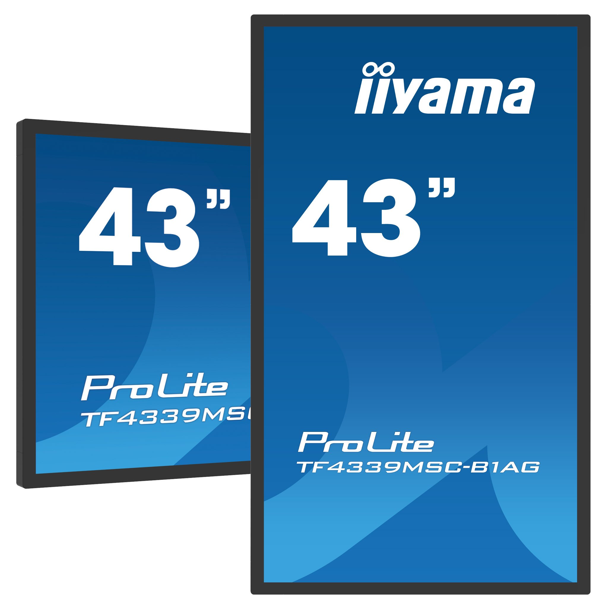 iiyama ProLite TF4339MSC-B1AG - 43" Categoria diagonale (42.5" visualizzabile) Display LCD retroilluminato a LED - segnaletica digitale interattiva - con touch screen (multi touch) - 1080 p 1920 x 1080 - nero opaco