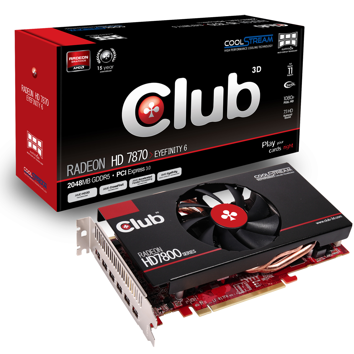 CLUB3D CGAX-7876M6 graphics card AMD Radeon HD7870