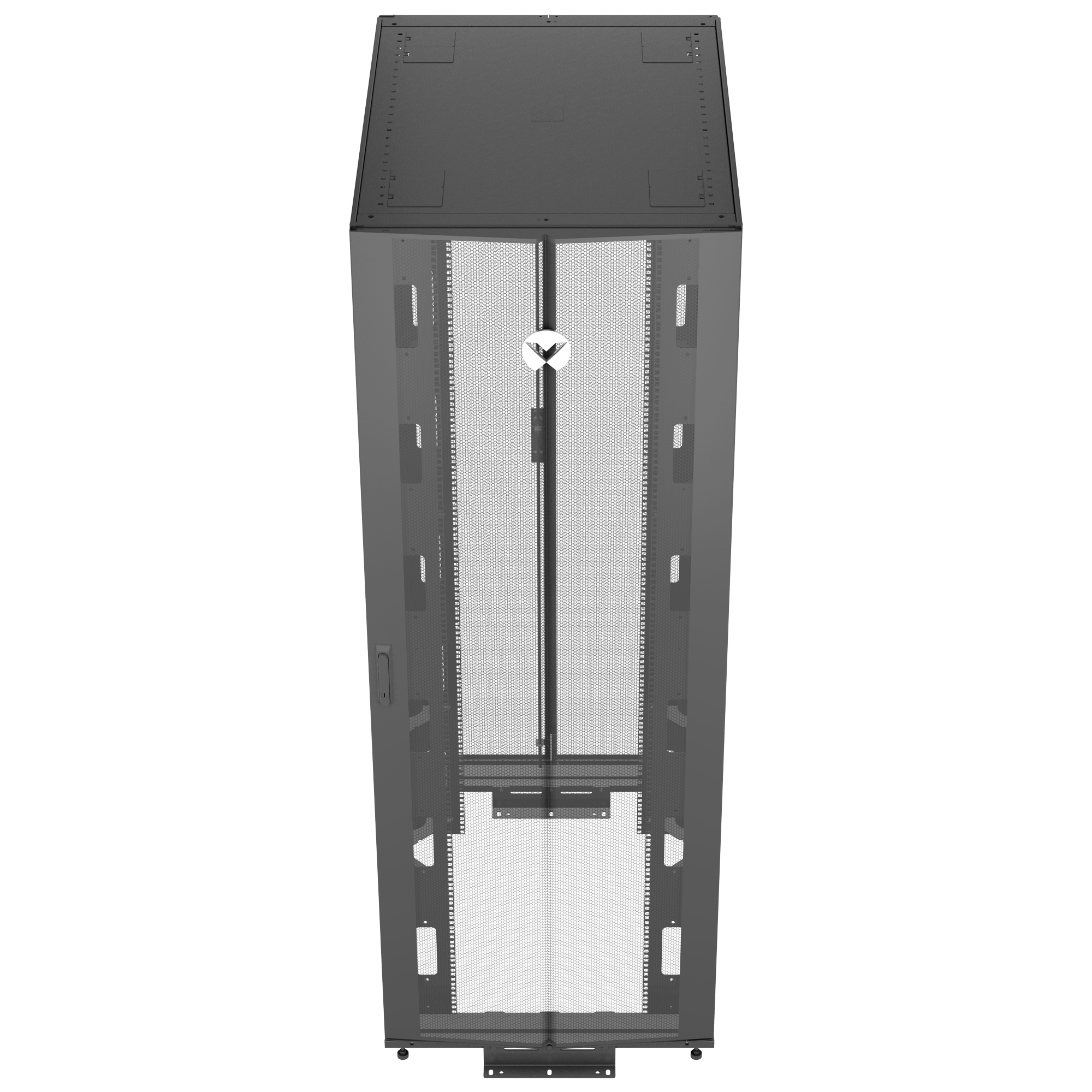 Vertiv VR3157 rack cabinet 48U Freestanding rack Black, Transparent – image 2