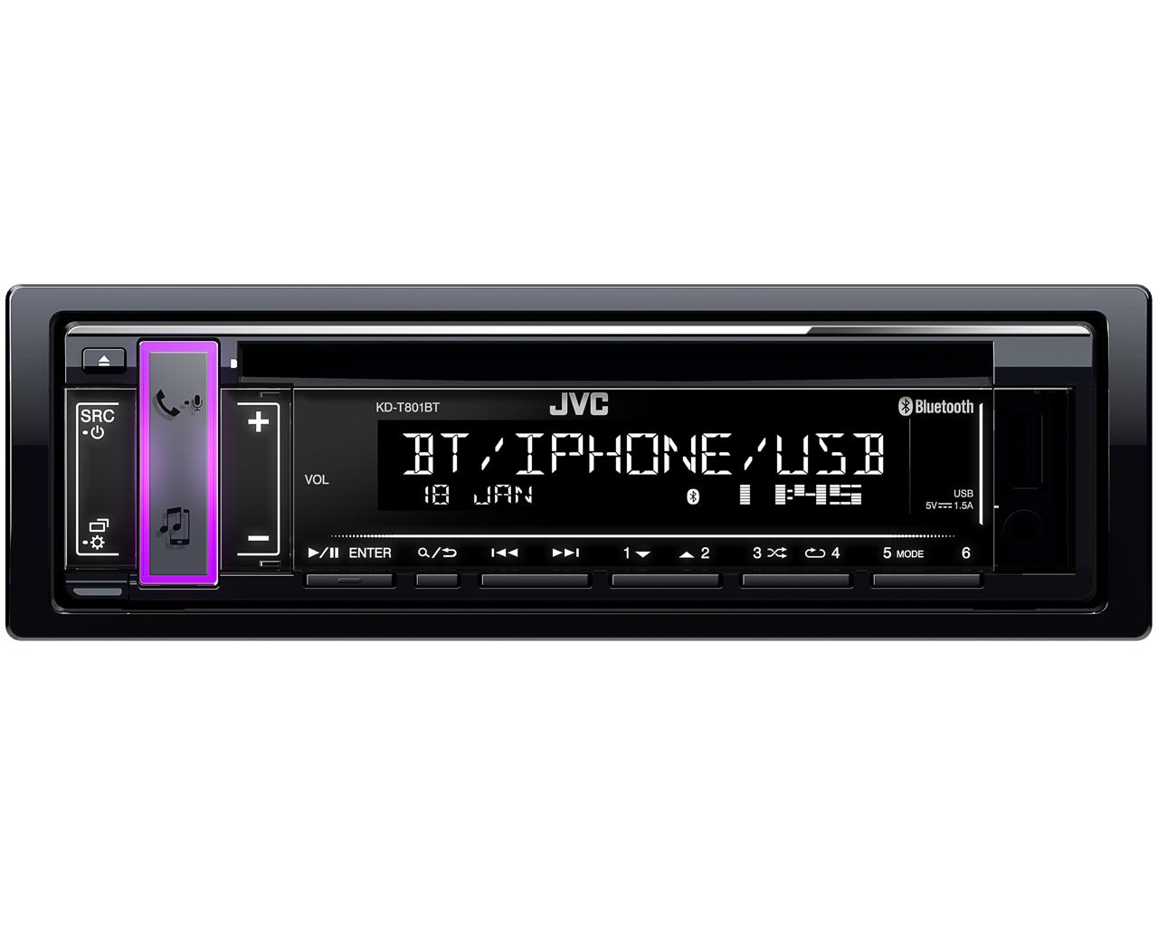 JVC KD-T801BT 1-DIN CD Receiver – image 3