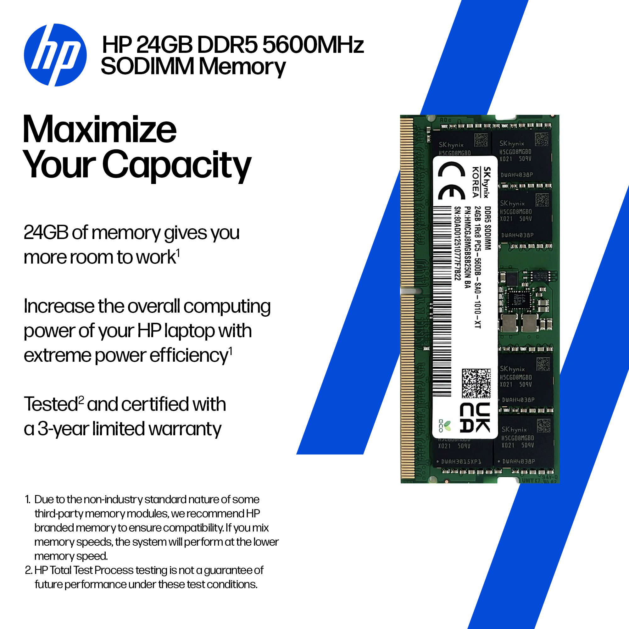 HP 24GB DDR5 5600 SODIMM Memory – image 3