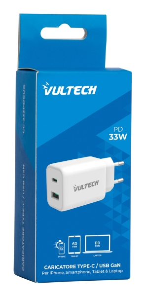 Vultech CC-233PDCUGWH mobile device charger Universal White AC Fast charging Indoor – image 4