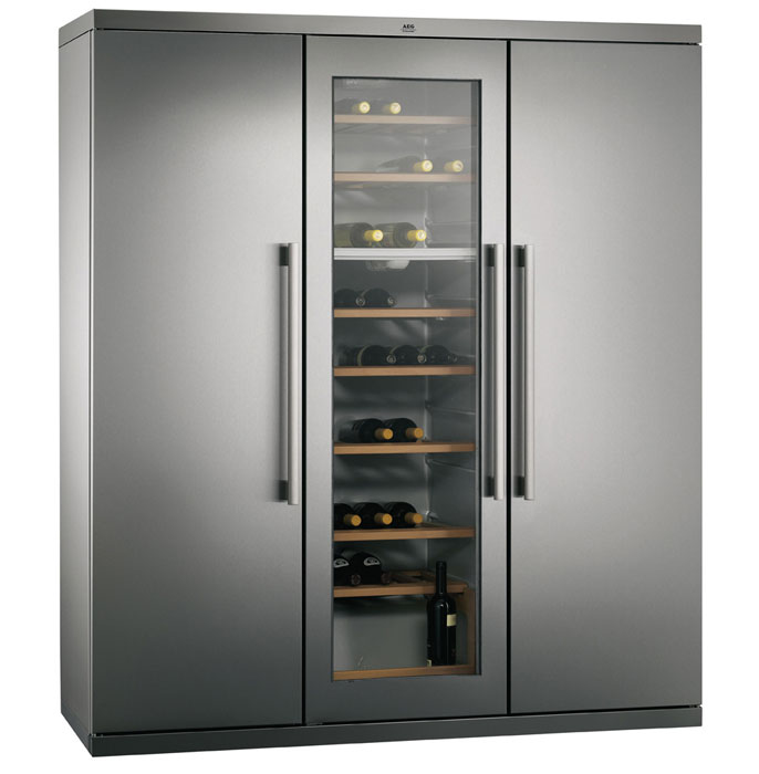 AEG S76788KG side-by-side refrigerator Freestanding Stainless steel