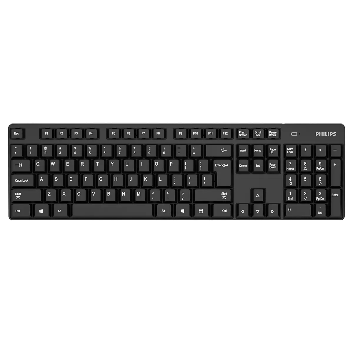 Philips 500 series SPT6501B/89 keyboard Mouse included Universal RF Wireless QWERTY Black