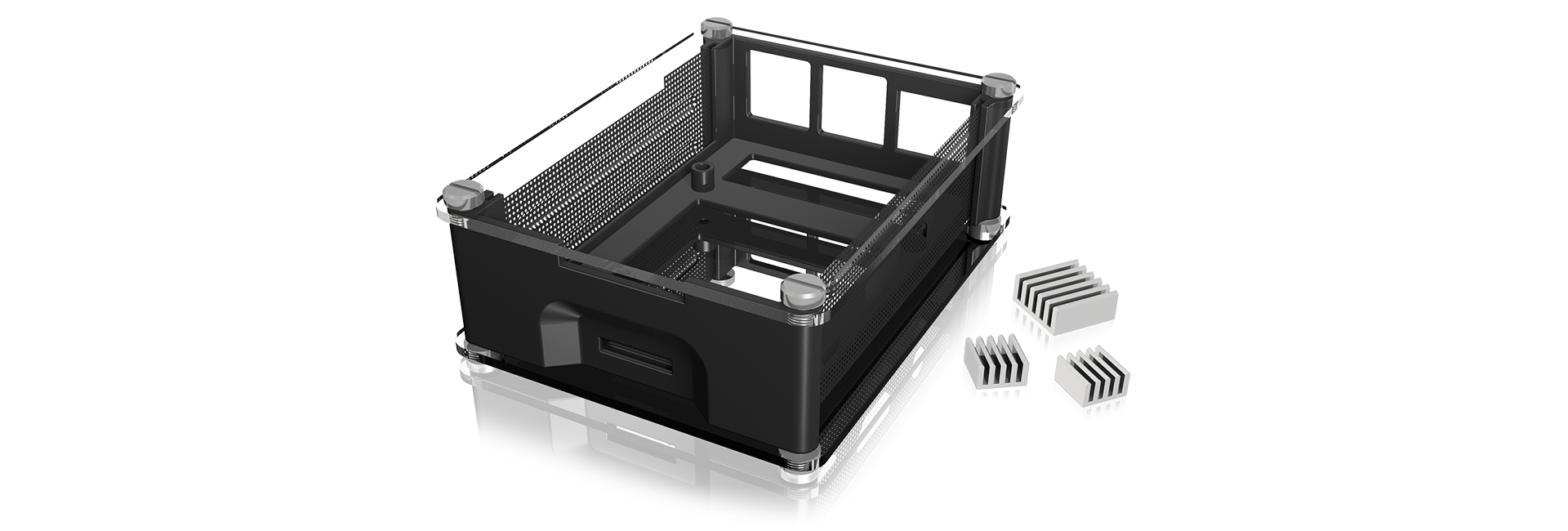ICY BOX IB-RP103 Small Form Factor (SFF) Black, Transparent image 1