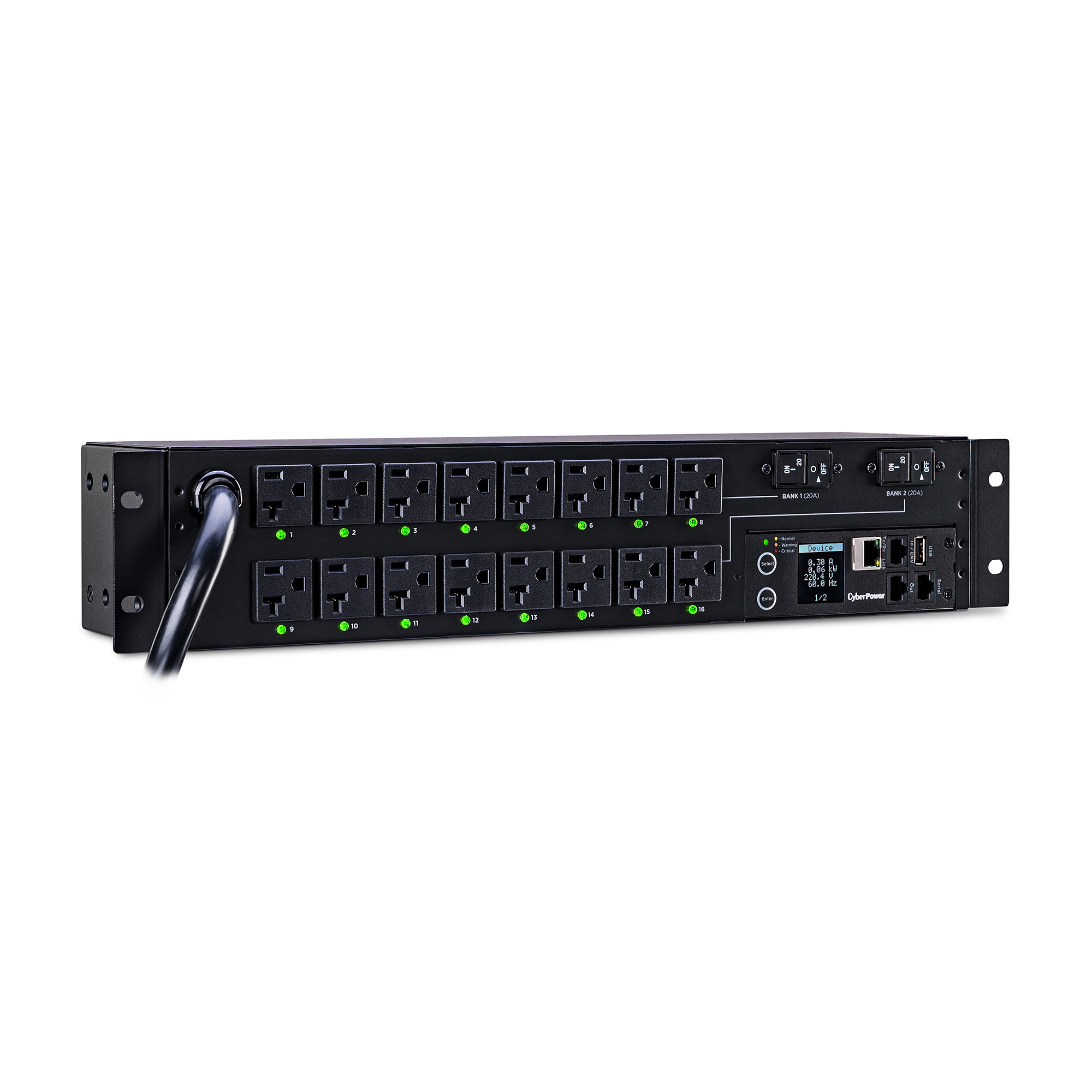 CyberPower PDU41003 power distribution unit (PDU) 16 AC outlet(s) 2U Black – image 3