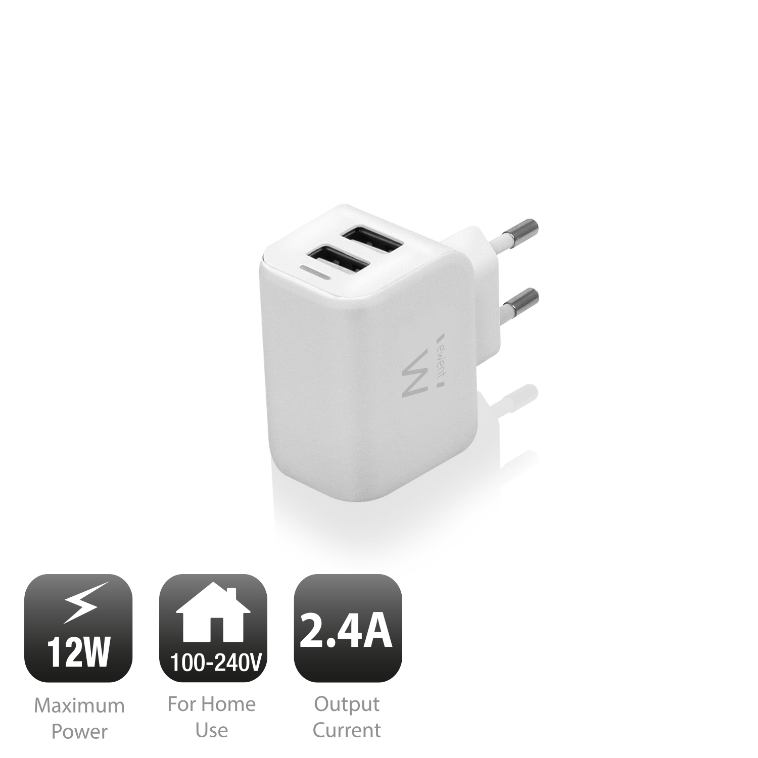Ewent EW1232 mobile device charger Universal White AC Indoor – image 4