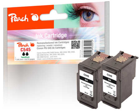 Peach 320084 ink cartridge 2 pc(s) Compatible Standard Yield Black