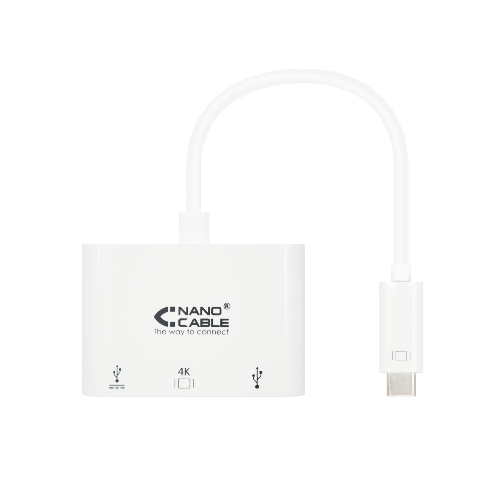 Nanocable 10.16.4302 laptop dock/port replicator USB 3.2 Gen 1 (3.1 Gen 1) Type-C White