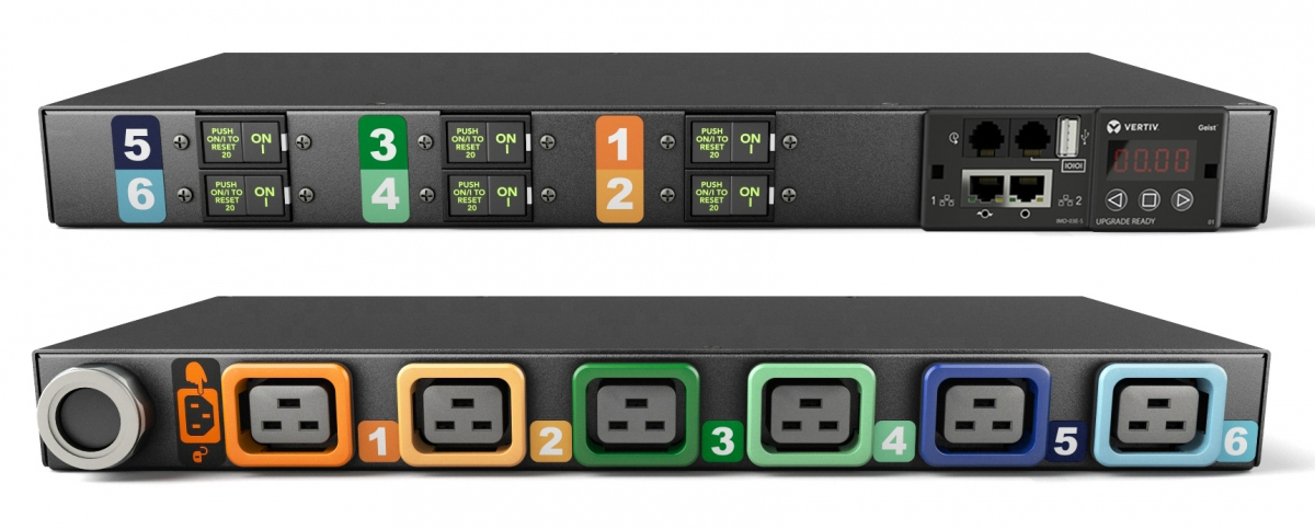 Vertiv Geist MN03E1R1-06L193-3PS56B0H10-S power distribution unit (PDU) 6 AC outlet(s) 0U Black