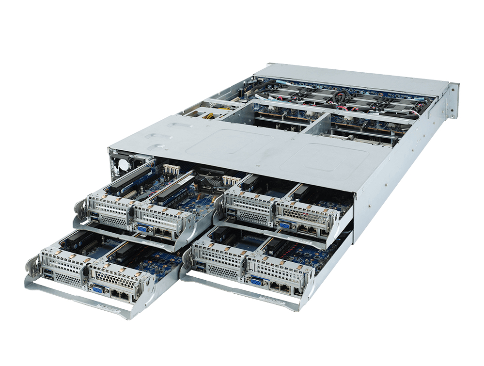 Gigabyte H252-Z10 Socket SP3 Rack (2U) Svart, Stål