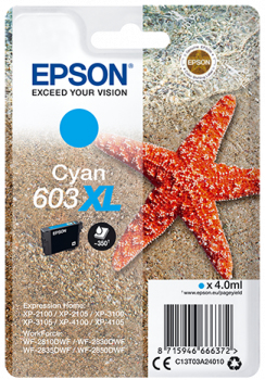 Epson 603XL tindikassett 1 tk Originaal High (XL) Yield Tsüaan