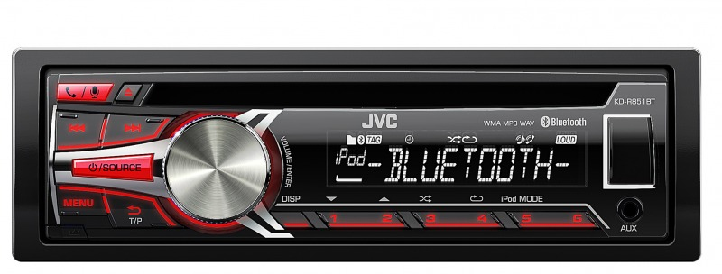 JVC KD-R851BTE car media receiver Black Bluetooth