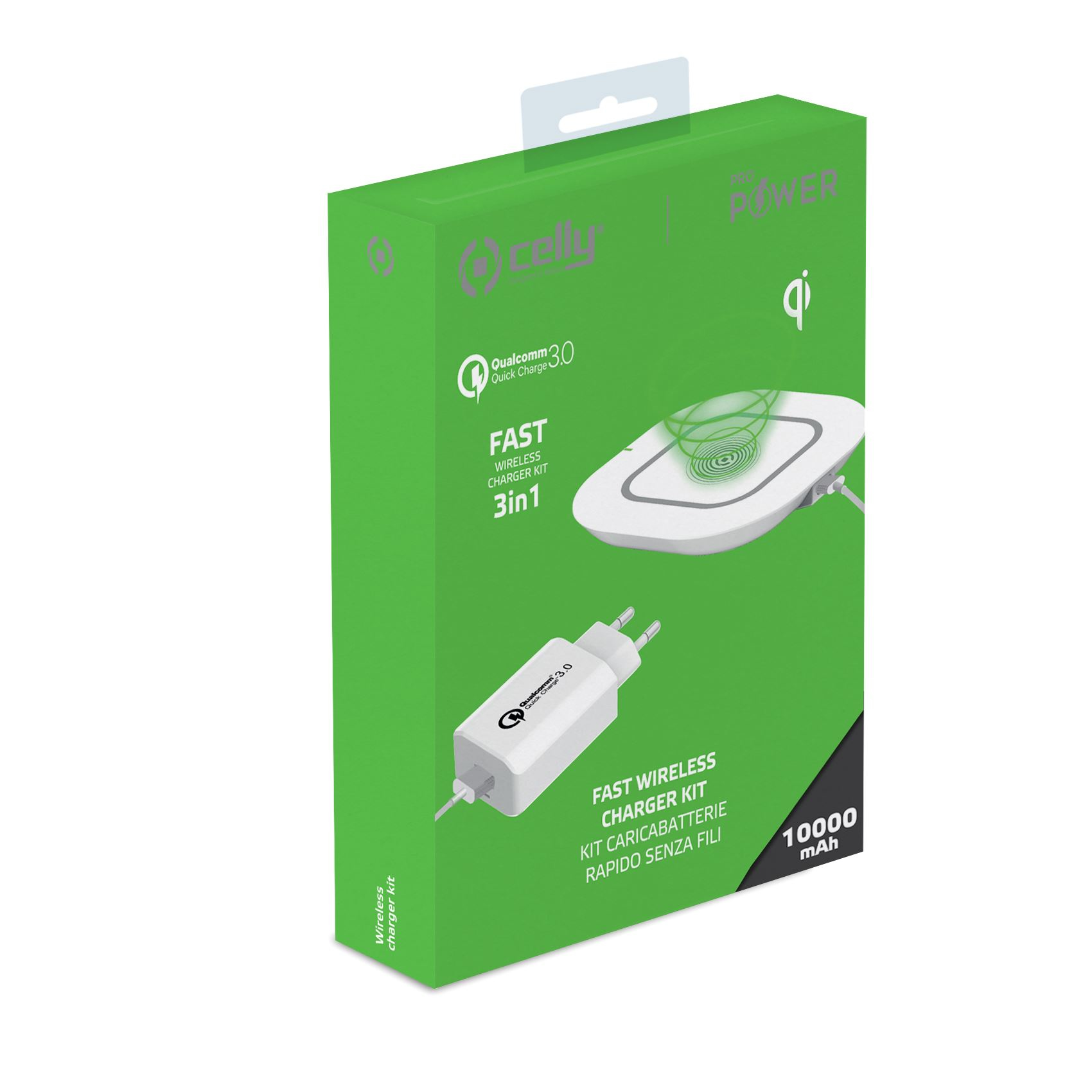 Celly WLKIT3IN1WH mobile device charger Mobile phone, Smartphone, Tablet White USB Wireless charging Fast charging Indoor – image 4