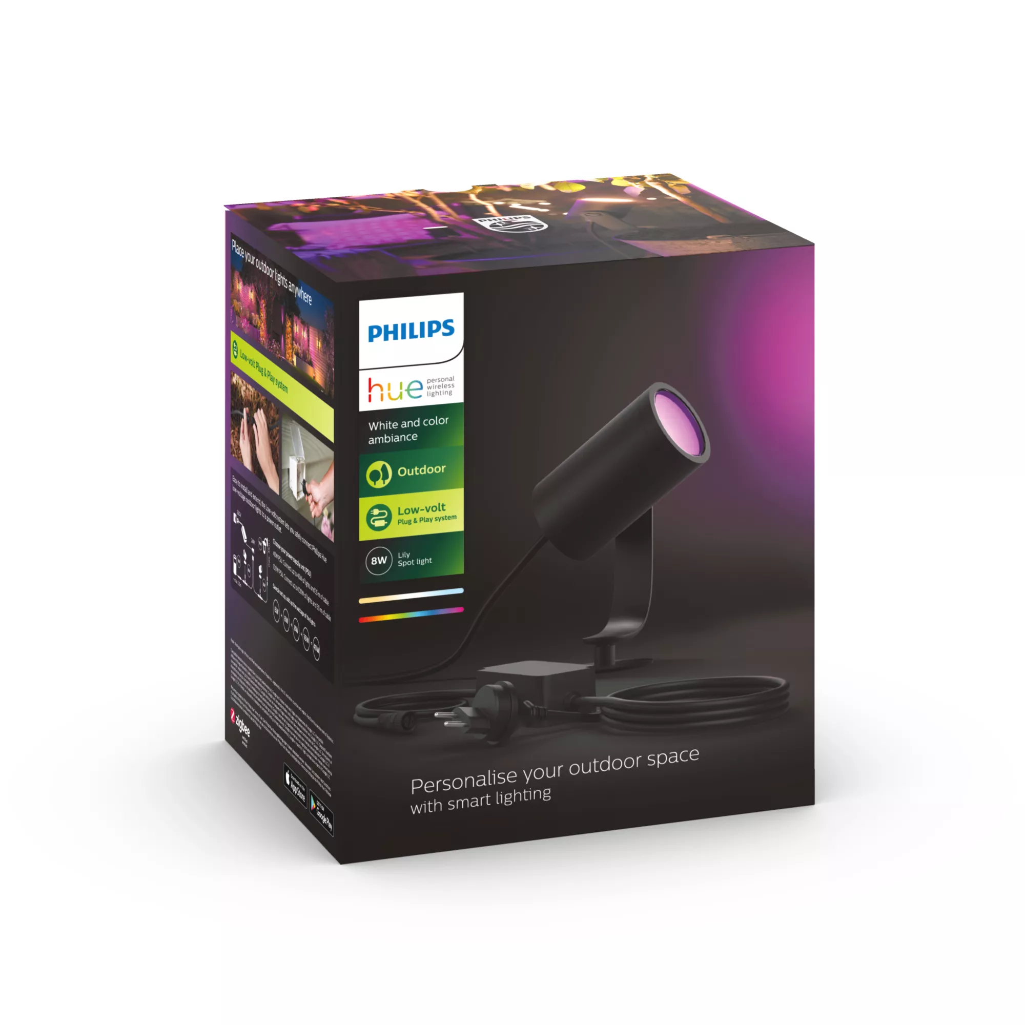 Philips by Signify Philips Hue White and colour ambience Lily Outdoor spot light 1742730P7 – image 7