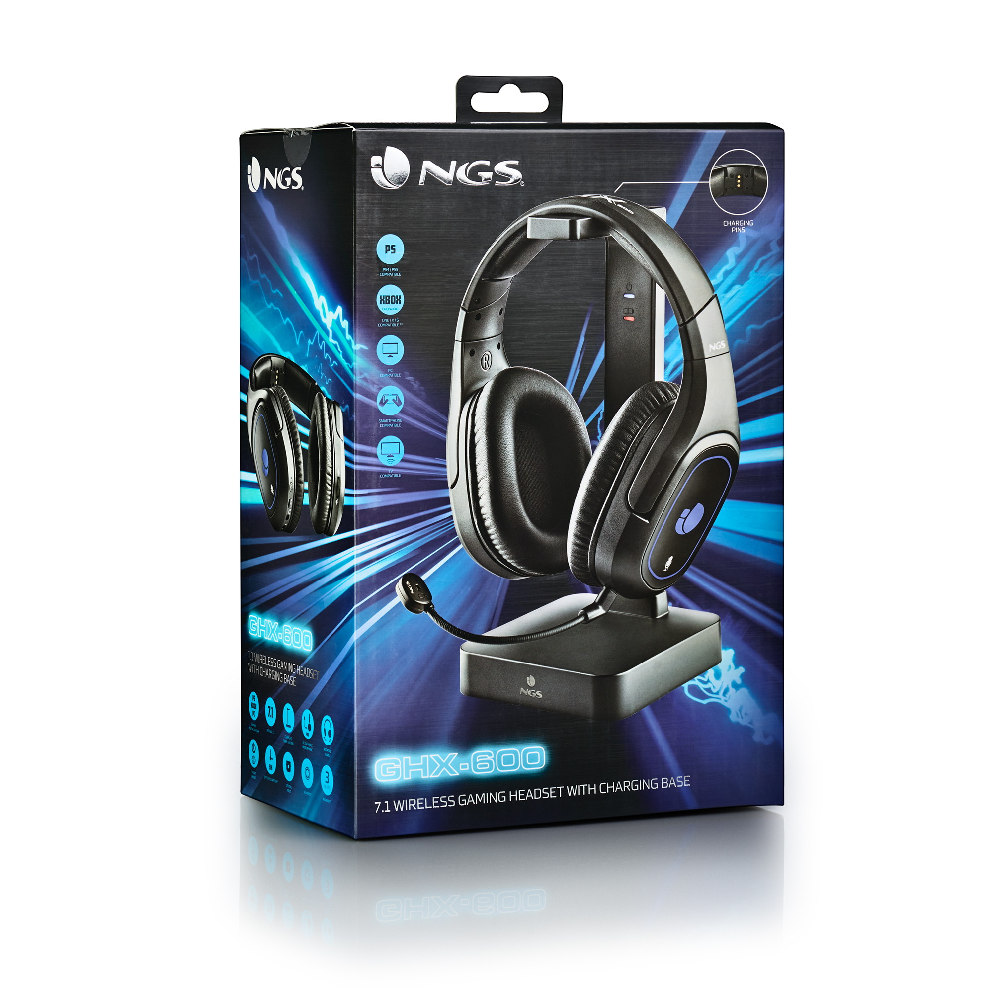 NGS GHX-600 Headset Wired & Wireless Head-band Gaming Micro-USB Black – image 5