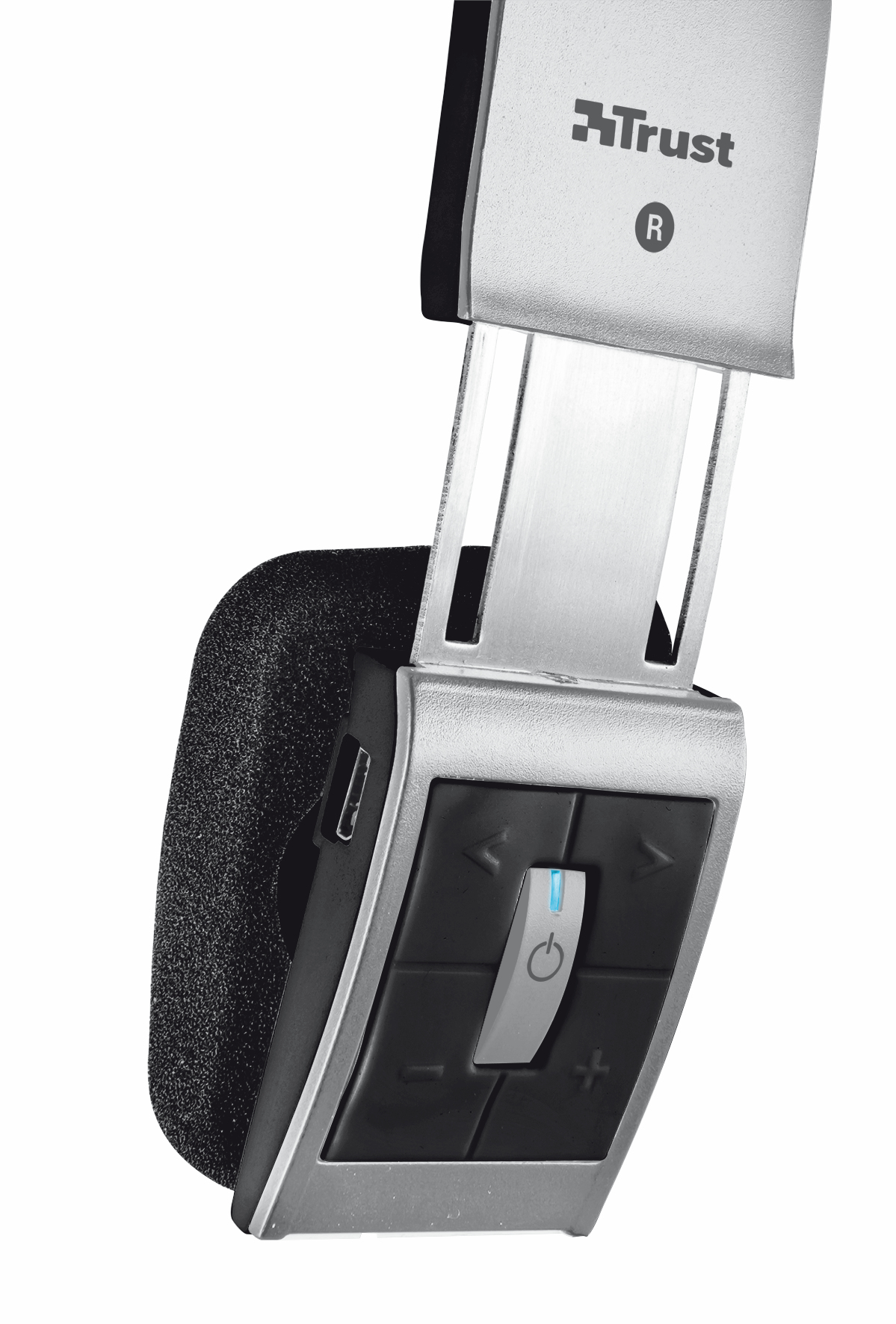 Trust 18214 headphones/headset Wireless Head-band Calls/Music USB Type-A Bluetooth Silver – image 2