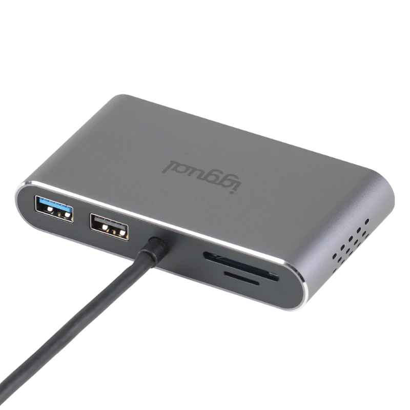 iggual IGG319222 laptop dock/port replicator Wired USB 3.2 Gen 1 (3.1 Gen 1) Type-C Grey – image 2