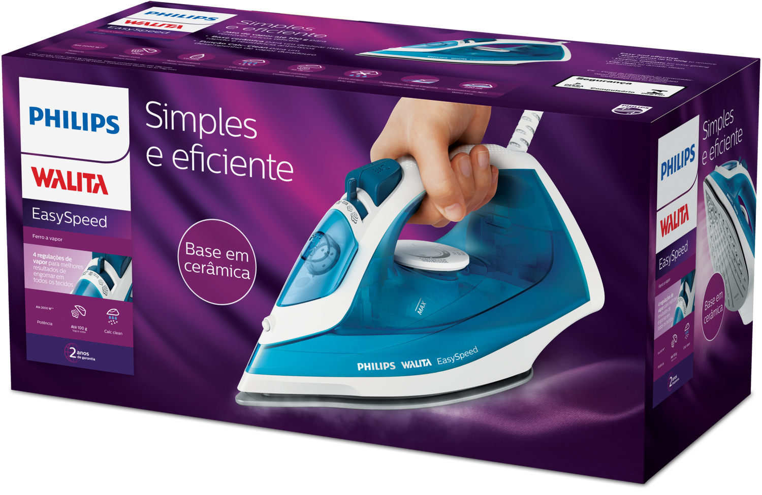 Philips EasySpeed RI1747/22 iron Steam iron Ceramic soleplate – image 3