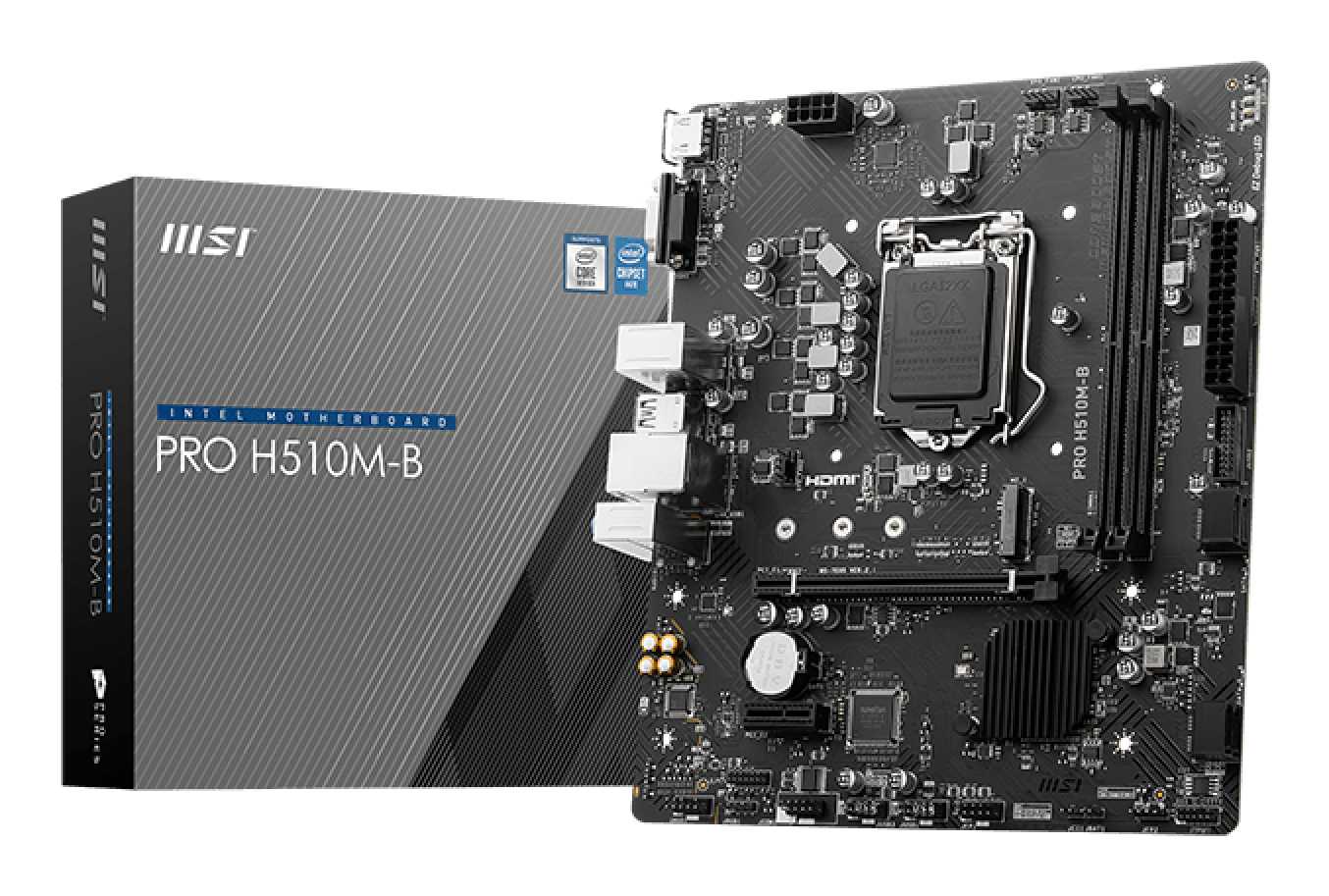 Tarjeta Madre MSI PRO H510M-B - Socket 1200 - 2xDDR4 - 2133/2666/2933/MHz - HDMI - VGA - M.2 - Micro ATX - PRO H510M-B