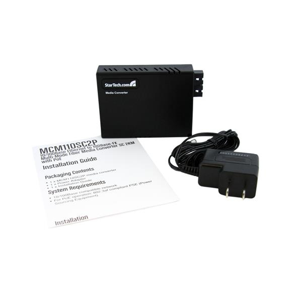 StarTech.com 10/100 Multi Mode Fiber to Ethernet Media Converter SC 2km with PoE – image 5