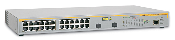 Allied Telesis 10/100/1000T x 24 ports managed Gigabit Layer 2+ switch w/ 2 SFP bays