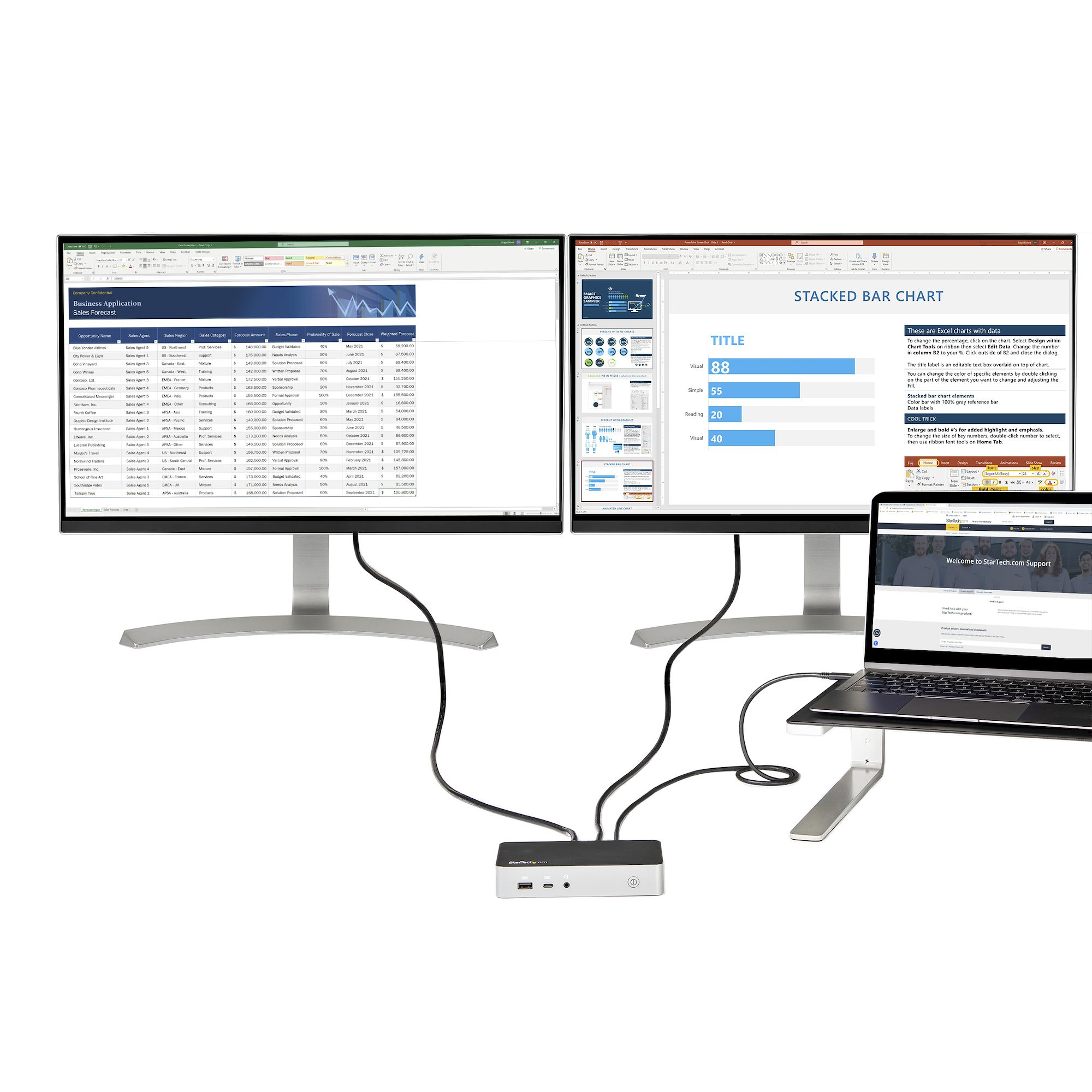 StarTech.com USB-C Dock - Dual Monitor 1080p HDMI Laptop Docking Station – image 7