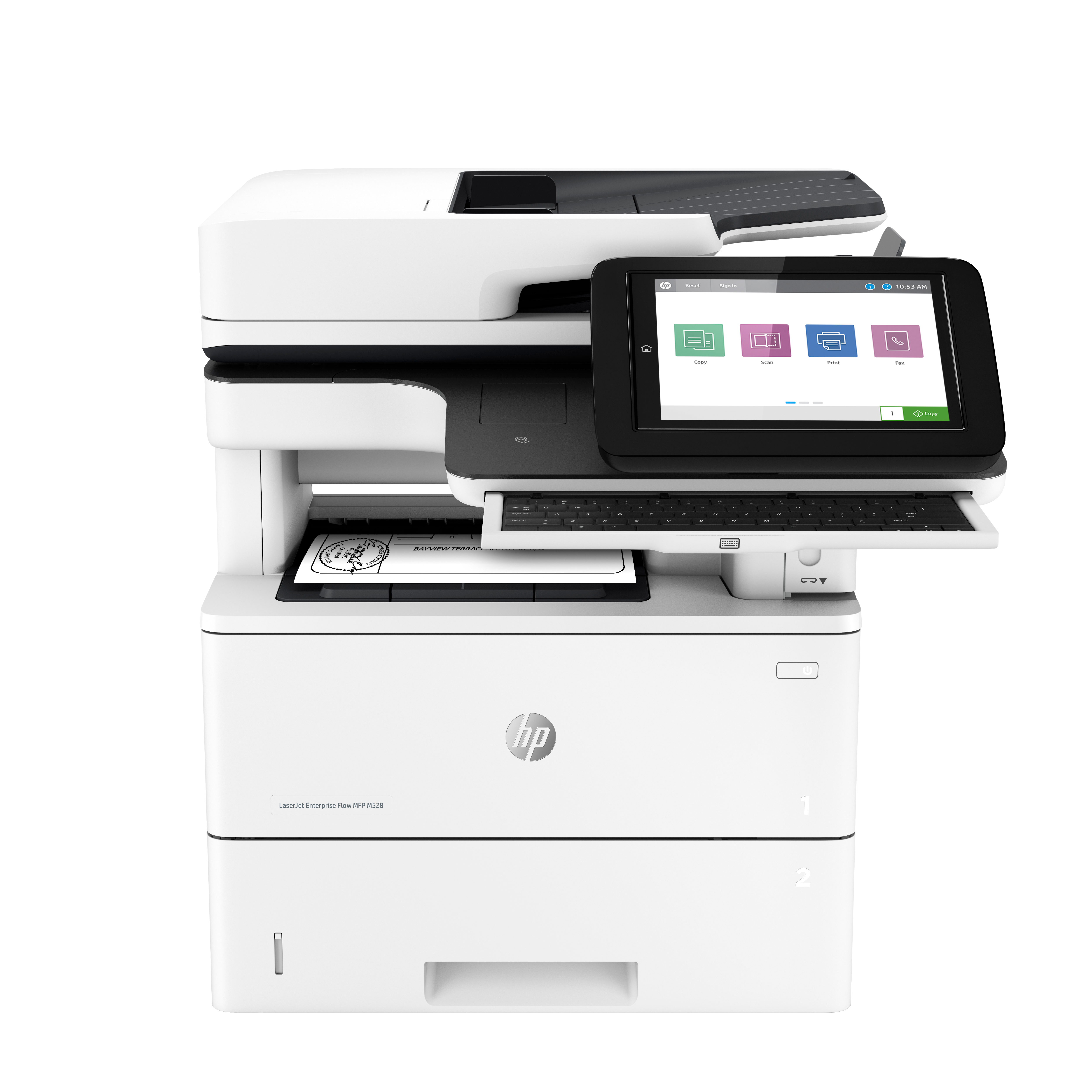HP LaserJet Enterprise Flow M528z MFP Mono Printer 43ppm 500GB HDD 1PV67A#BGJ