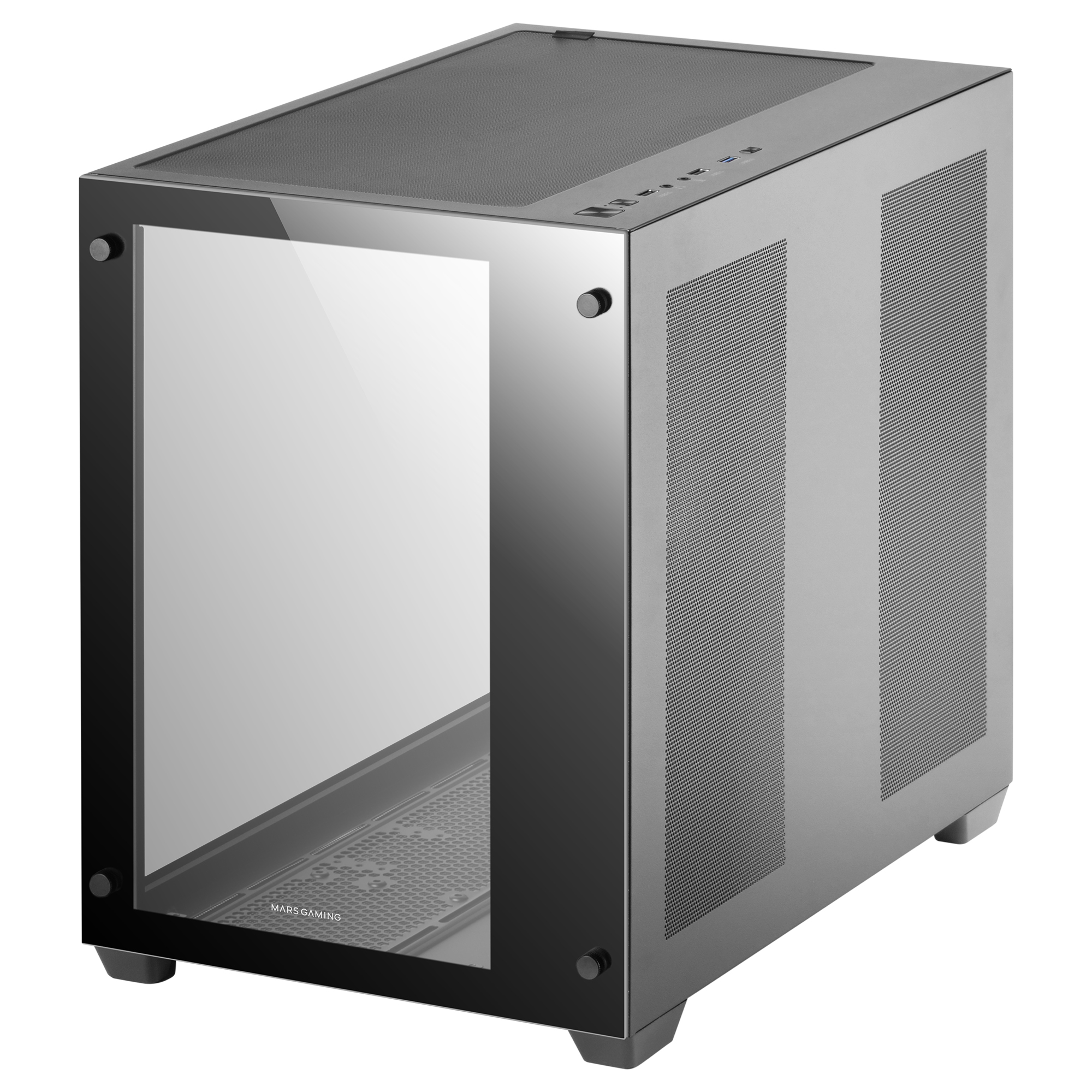 Mars Gaming MCV3 Black Custom XXL E-ATX Gaming Tower Front and Side Tempered Glass Window Dual Chamber Modular Frame – image 4