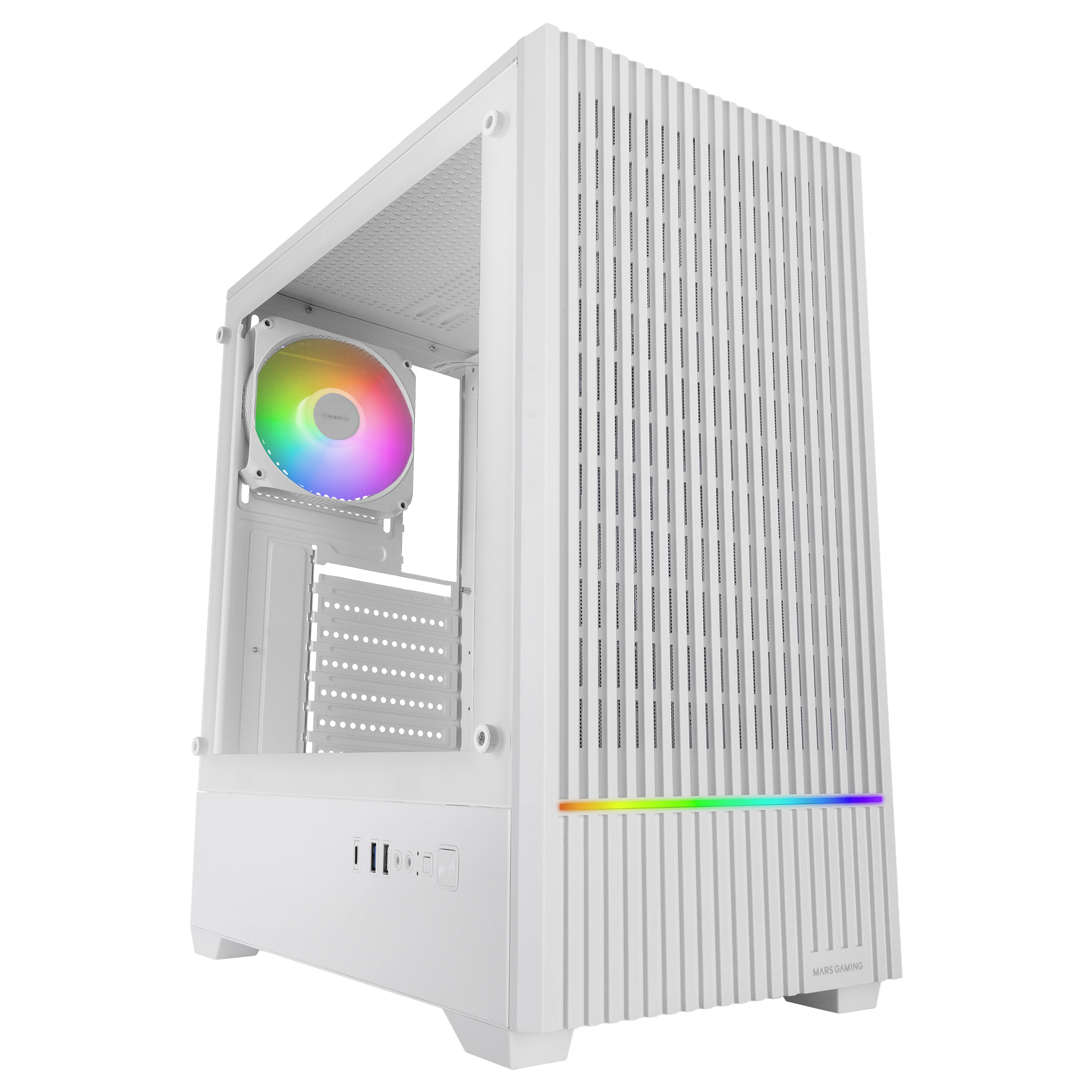 Mars Gaming MCQUANTUMW computer case Midi Tower White