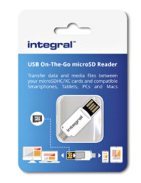 Integral INCROTGMSD card reader USB/Micro-USB White – image 3