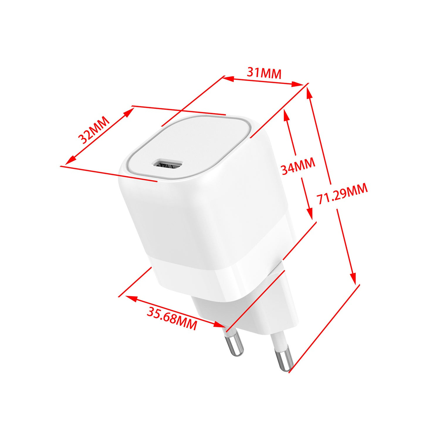Gear Charger 220V 1xUSB-C PD/PPS 25W White – image 3