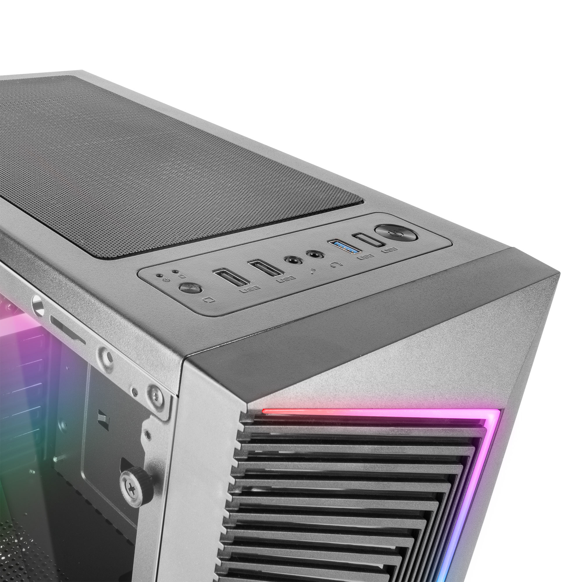 Mars Gaming MC-X7 Black PC Gaming ATX Case ARGB Front – image 4