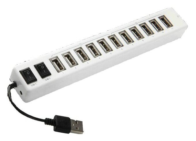 Techly 12 ports USB Hub with Switches and Power Supply IUSB2-HUB12 – image 3