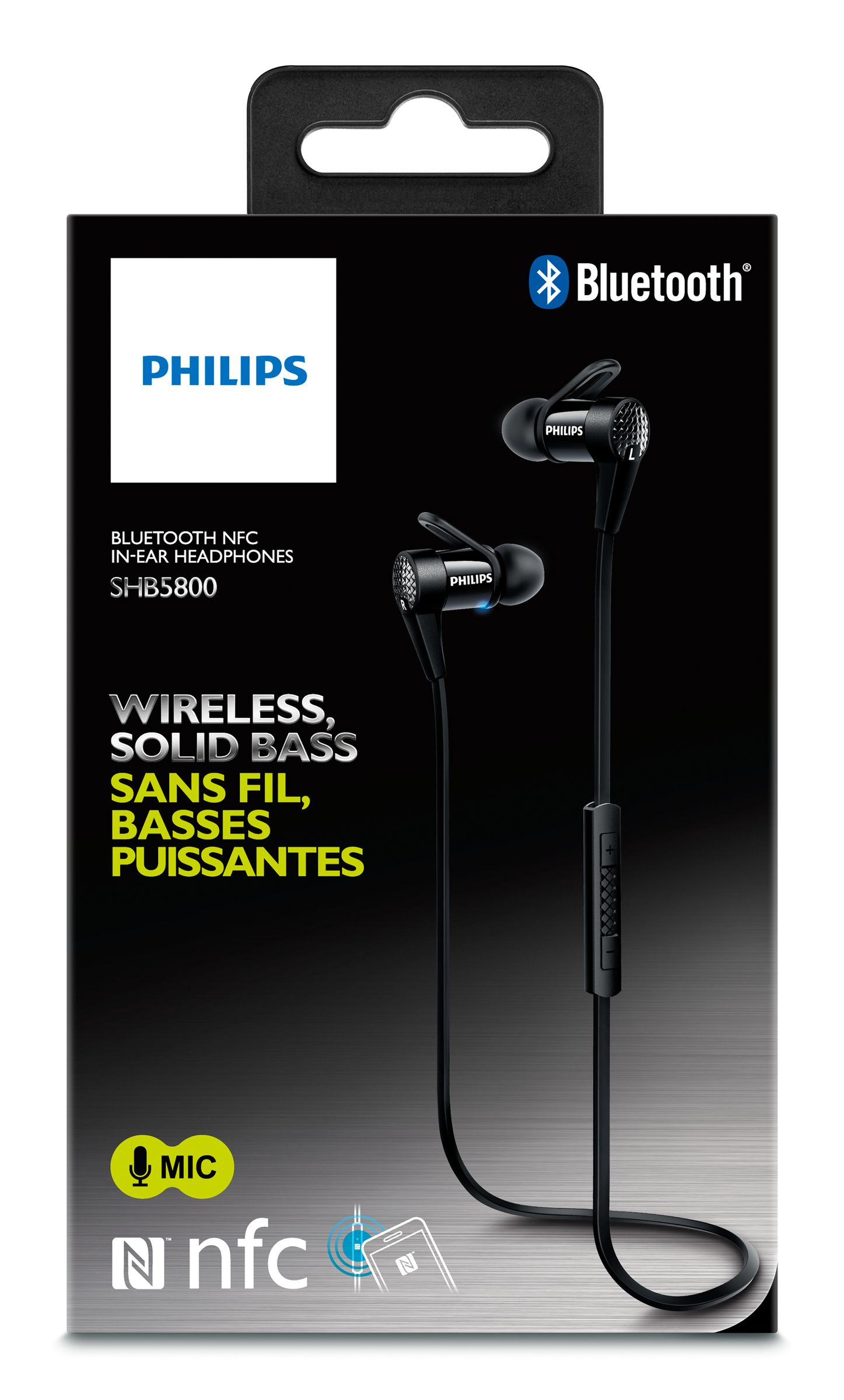 Philips SHB5800BK/27 headphones/headset Wireless In-ear Bluetooth Black – image 2