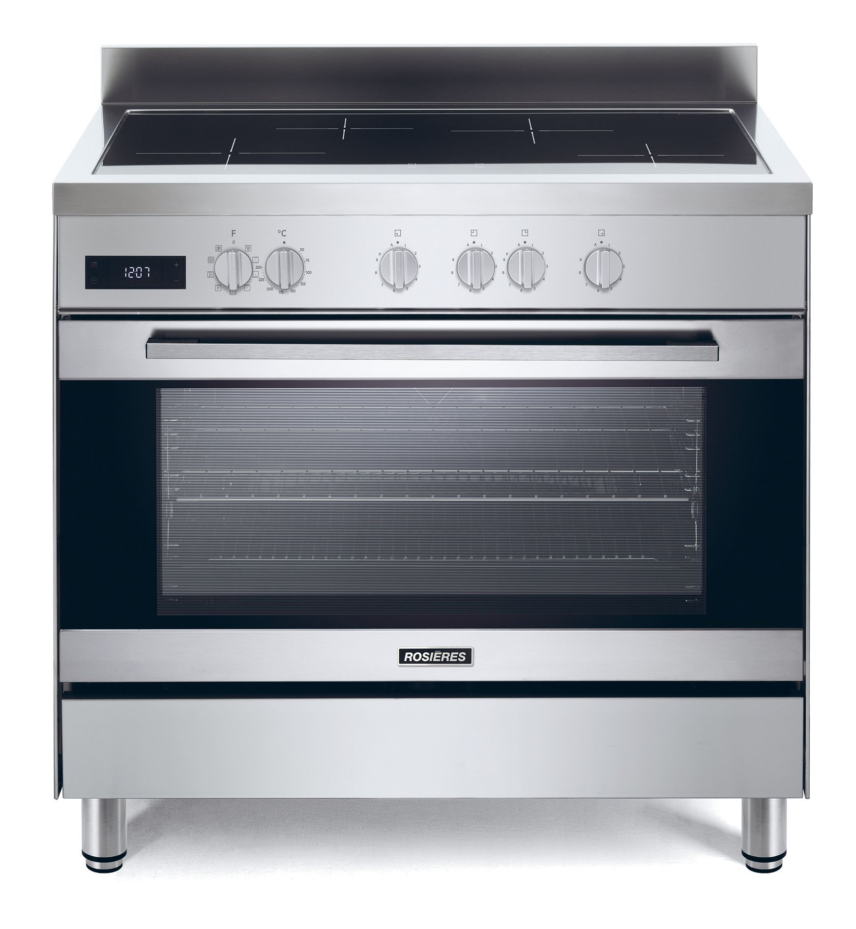 Rosieres RIM94TC1X Freestanding cooker Electric Zone induction hob Stainless steel – image 1