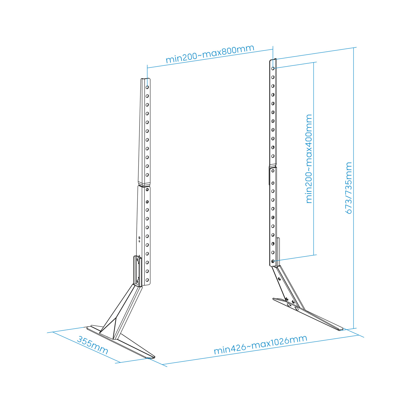 TooQ Desk stand for screens 23”-75” – image 7