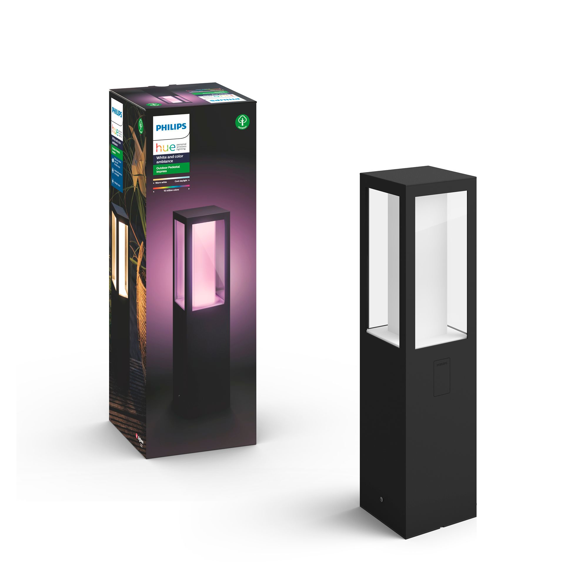 Philips by Signify Philips Hue White and colour ambience IMPRESS OUTDOOR PEDESTAL LIGHT – image 5