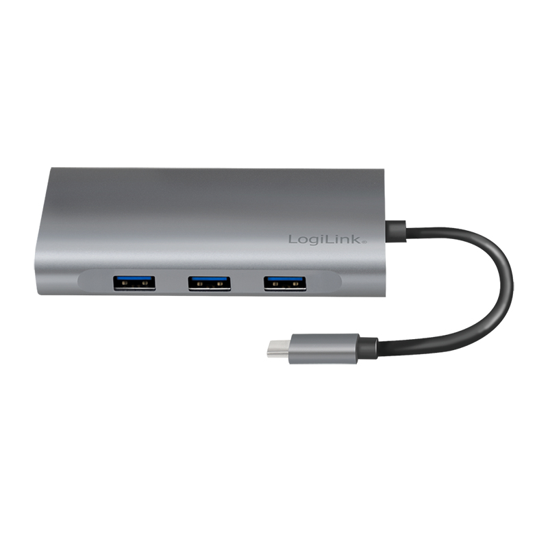 LogiLink UA0383 laptop dock/port replicator Wired USB 3.2 Gen 1 (3.1 Gen 1) Type-C Silver – image 5