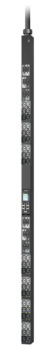 APC NetShelter Rack PDU Advanced - Gen 2 - power distribution unit (rack-mountable) - metered, 43.5kW, 400V, 63A, or, 415V, 60A, 560P6 - AC 400/415 V - 34.6 kW - 34600 VA - 3-phase - Ethernet 10/100/1000, USB - input: IEC 60309 3P+N+PE - output connectors: 42 (21 x IEC 60320 C13/C15/C19/C21, 21 x IEC 60320 C13/C15) - 0U - 3 m cord - black - TAA Compliant
