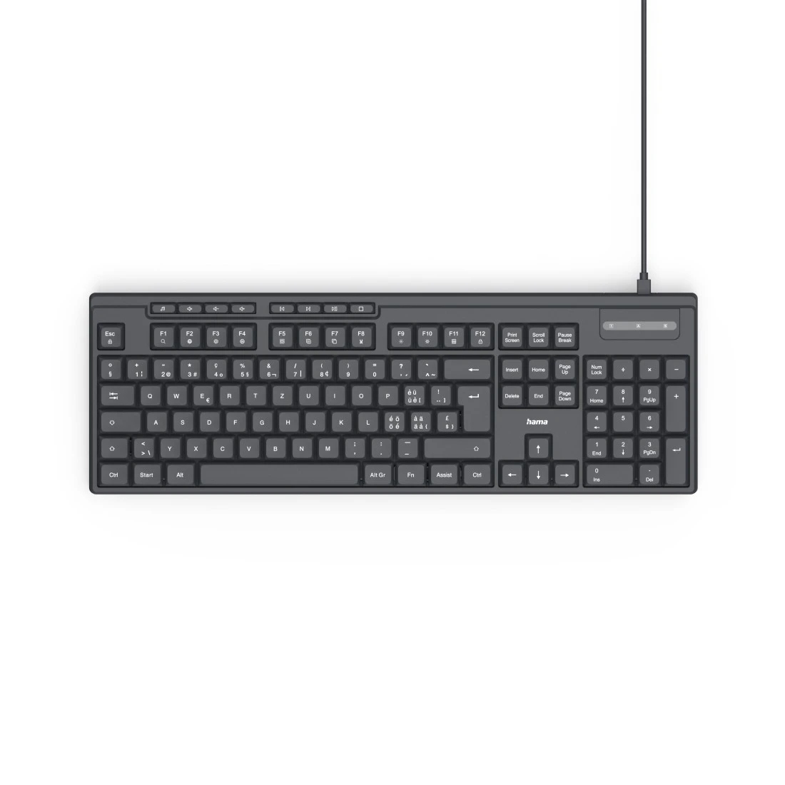 Hama CK-200 keyboard Home/Office USB QWERTZ Swiss Black – image 1