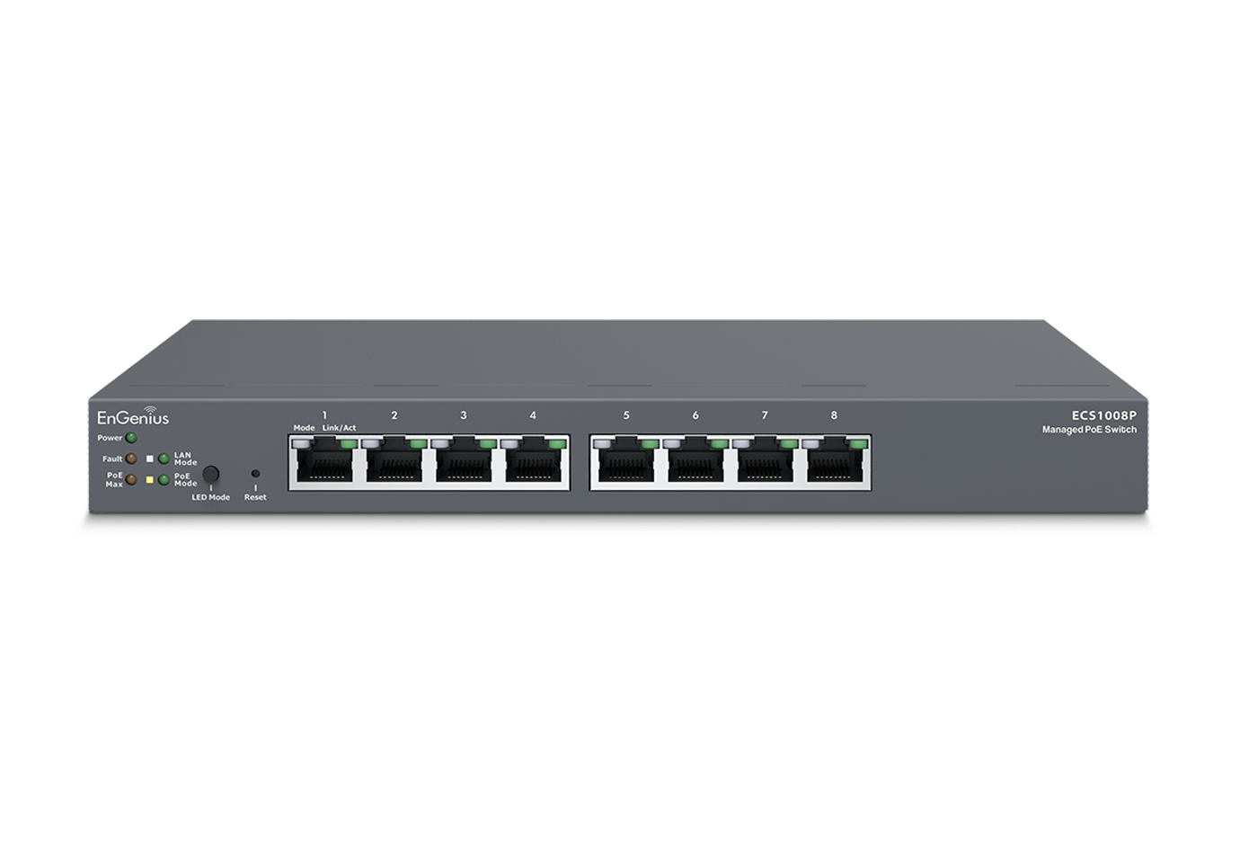 EnGenius Cloud Managed Switch 8-port GbE PoE.af 55W L2+ DT