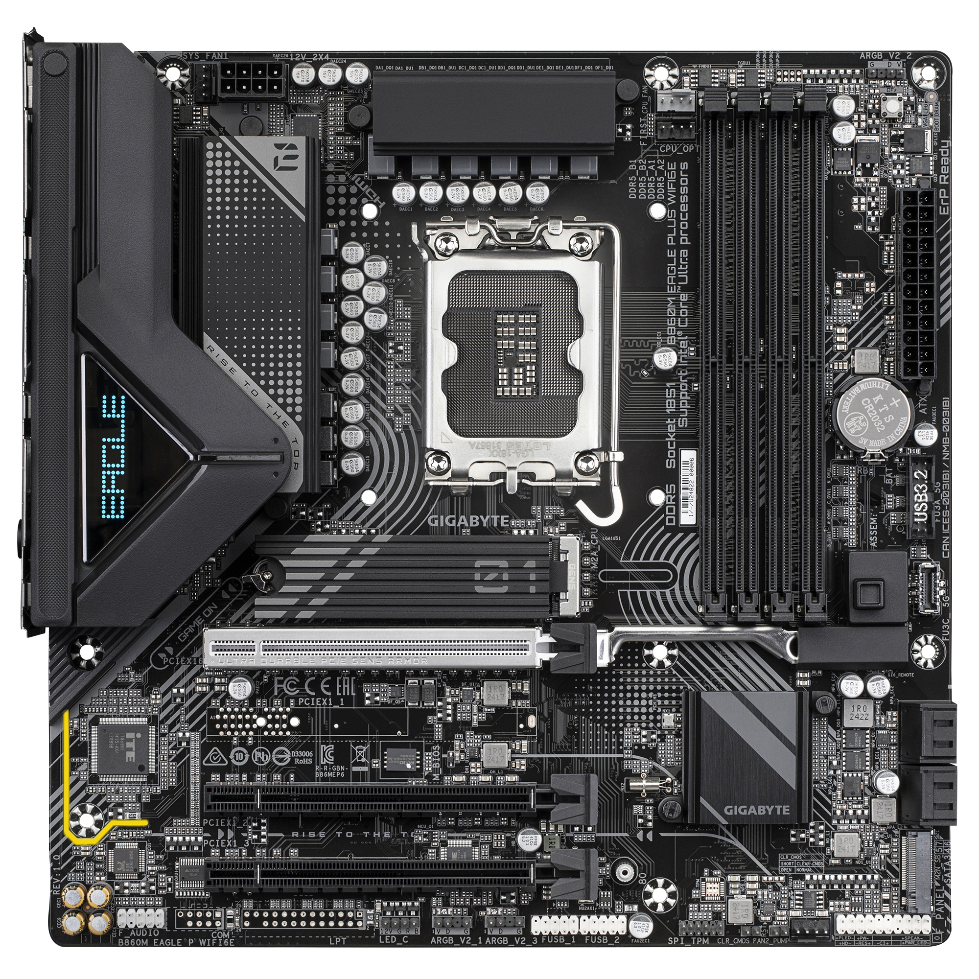 Tarjeta Madre Gigabyte B860M EAGLE PLUS WIFI6E - Socket 1851 - 4xDDR5 - 5600/7400(OC)/9066(OC)MHz - HDMI - DisplayPort - Micro ATX - B860M EAGLE P WIFI6E Tarjeta Madre Gigabyte B860M EAGLE PLUS WIFI6E - Socket 1851 - 4xDDR5 - 5600/7400(OC)/9066(OC)MHz - HDMI - DisplayPort - Micro ATX - B860M EAGLE P WIFI6E