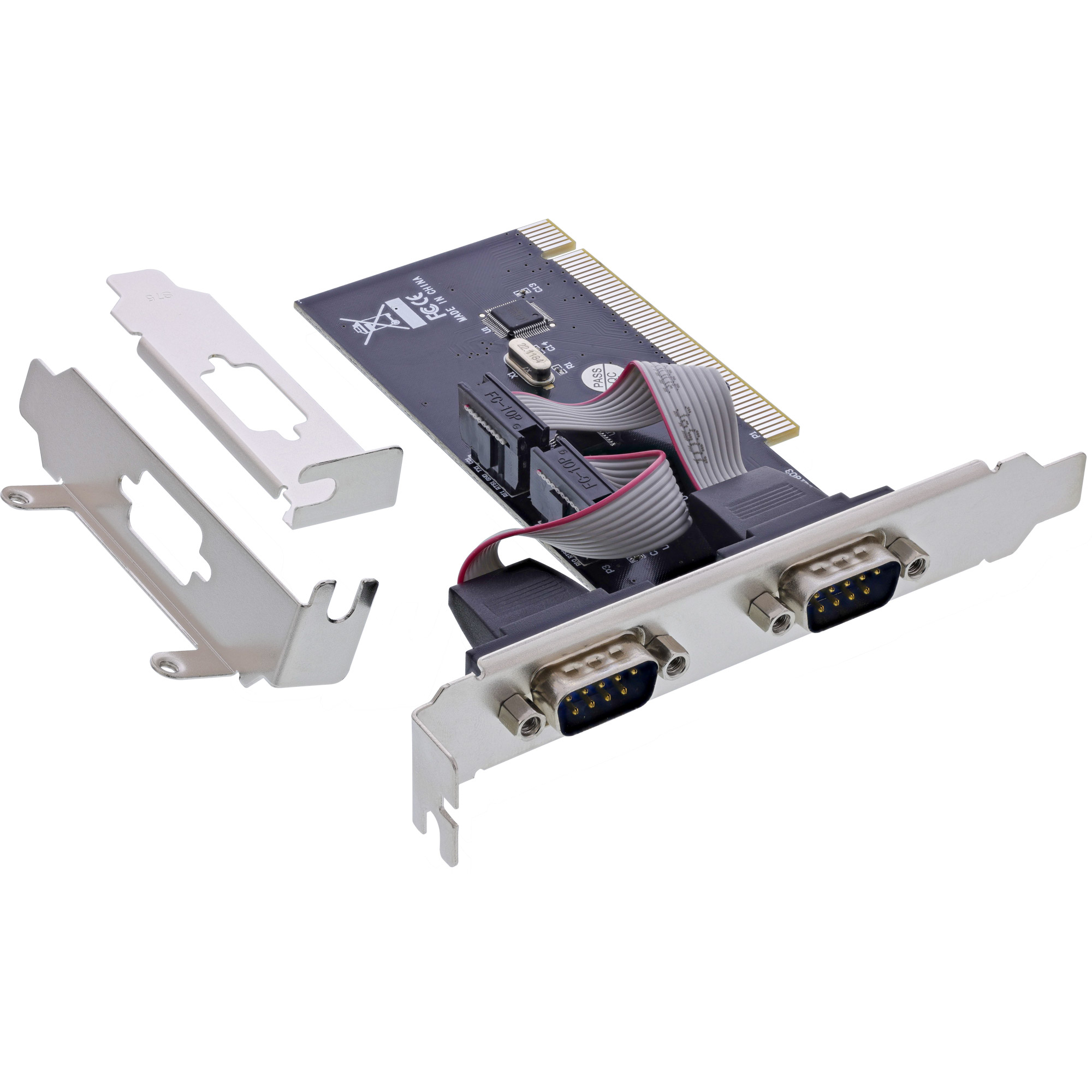 InLine PCI Multi I/O Controller Card 2 DB9 Serial Ports – image 1