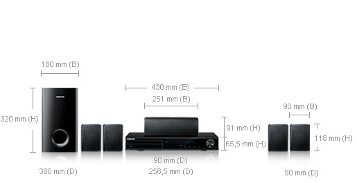 Samsung HT-Z210R home cinema system 5.1 channels – image 2