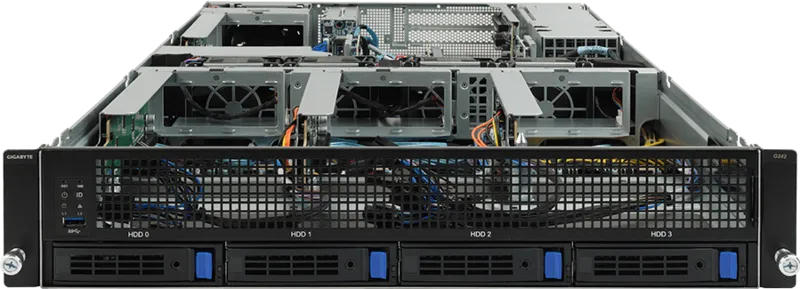GIGABYTE G242-Z10 AMD SoC Socket SP3 Rack (2U) Black, Steel – image 2